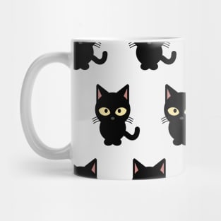 Black cat pattern Mug